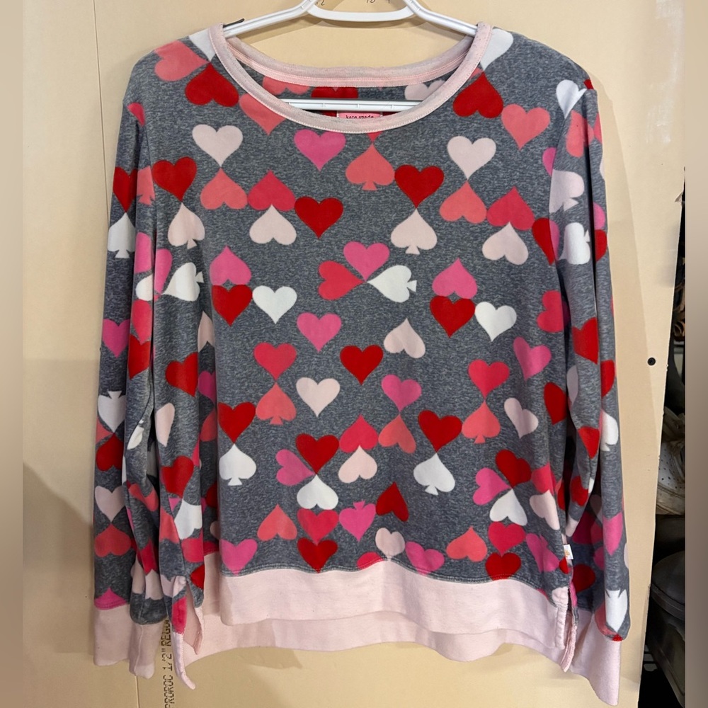 Kate Spade Gray Heart Sweater Valentine’s